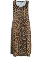 Roberto Cavalli Wonder Leopard Print Dress - Neutrals