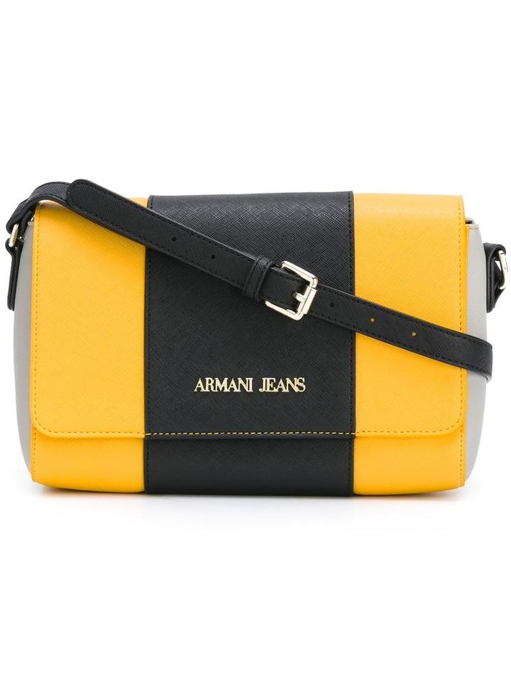 Armani Jeans Colour Block Cross Body Bag, Women's, Black