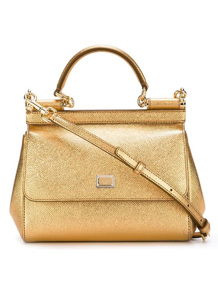 Dolce & Gabbana - Small 'sicily' Tote - Women - Leather - One Size, Women's, Grey, Leather