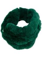 Yves Salomon Fur Headband - Green