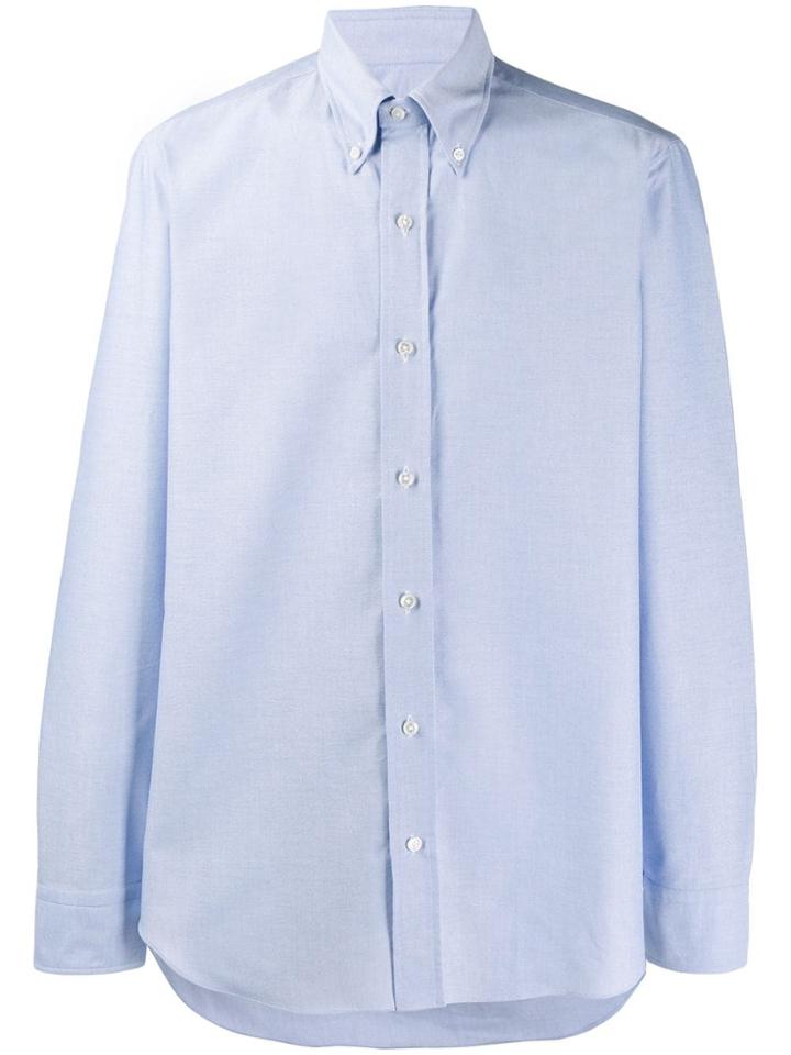 Salvatore Piccolo Long-sleeve Fitted Shirt - Blue