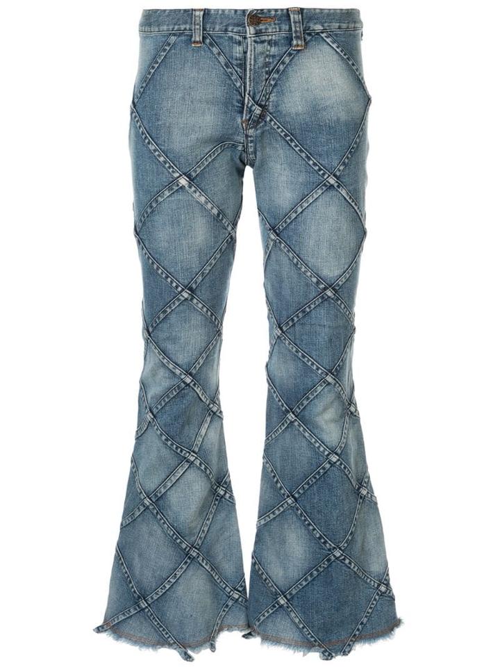 Junya Watanabe Comme Des Garçons Pre-owned Cross Pattern Jeans - Blue