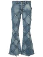Junya Watanabe Comme Des Garçons Pre-owned Cross Pattern Jeans - Blue