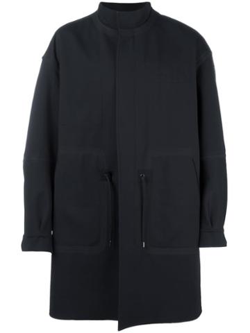 Ahirain Front Pocket Coat, Men's, Size: Medium, Black, Cotton/nylon