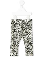 Roberto Cavalli Kids - Leopard Print Leggings - Kids - Cotton/spandex/elastane - 18 Mth, Black