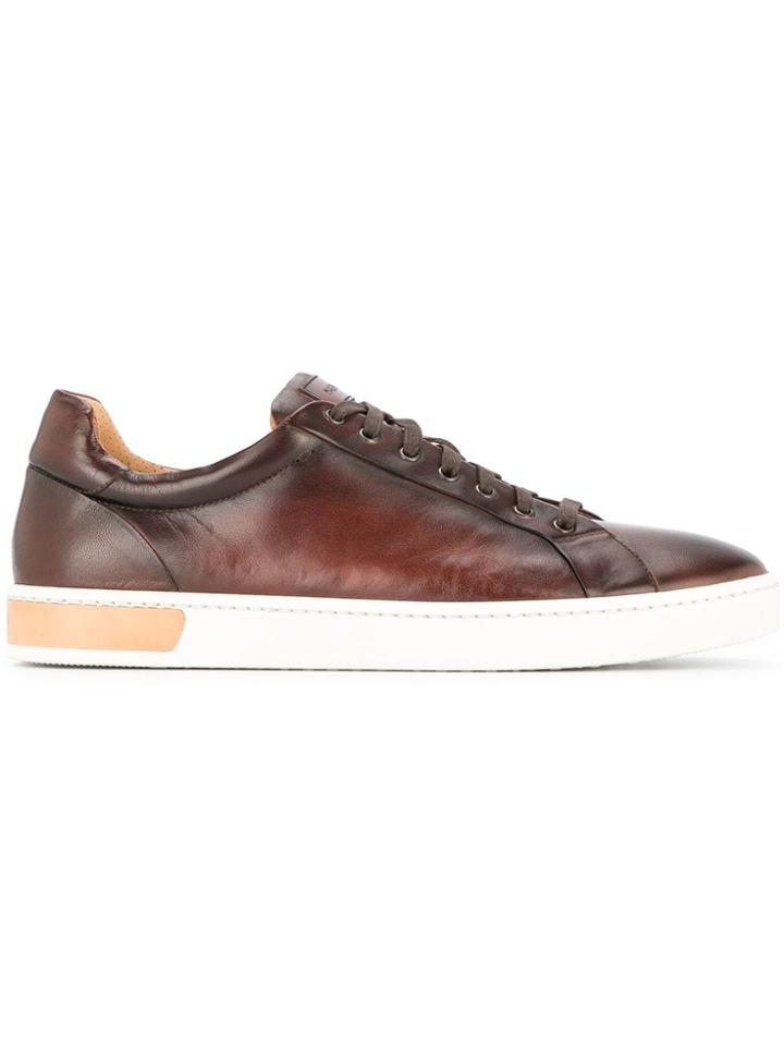 Magnanni Smooth Lace-up Sneakers - Brown