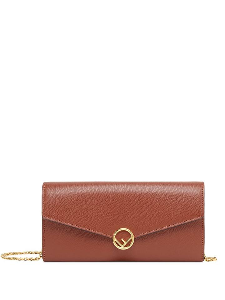Fendi F Is Fendi Continental Wallet In Chain - Red