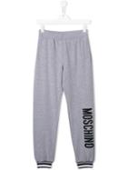 Moschino Kids Logo Print Track Pants - Grey