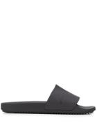 Rick Owens Drkshdw Logo Embossed Slides - Black