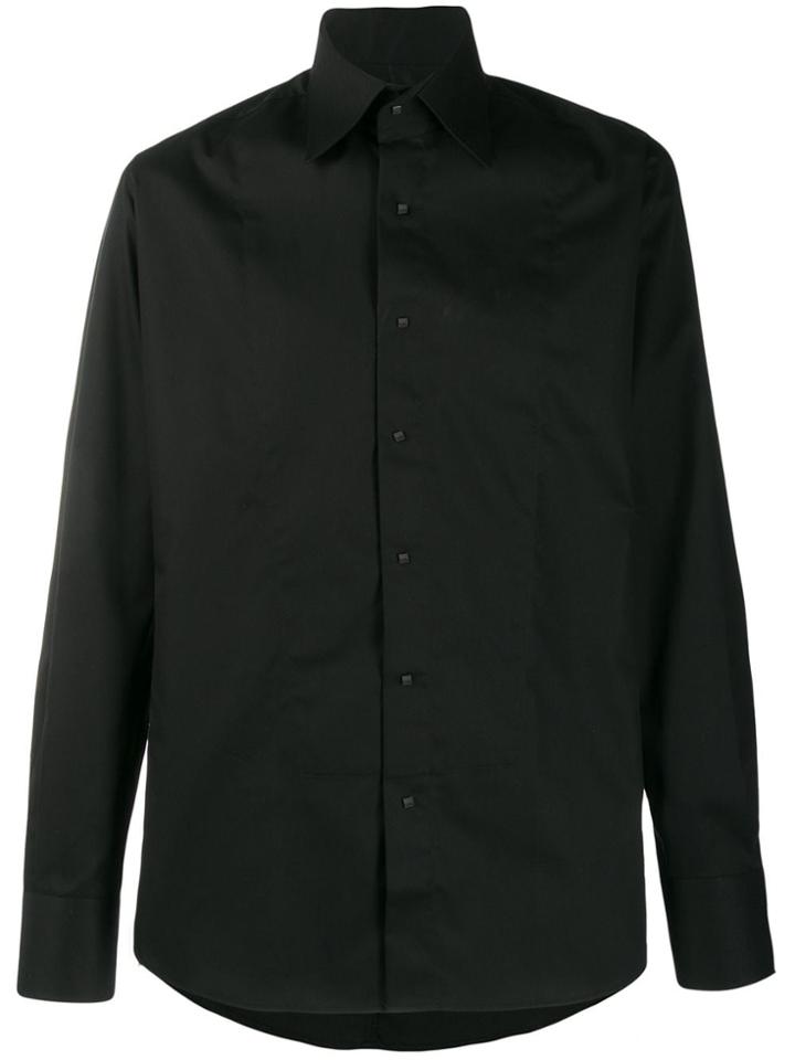 Karl Lagerfeld Branded Button Shirt - Black
