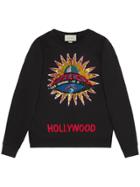 Gucci Ufo Embroidered Sweatshirt - Black