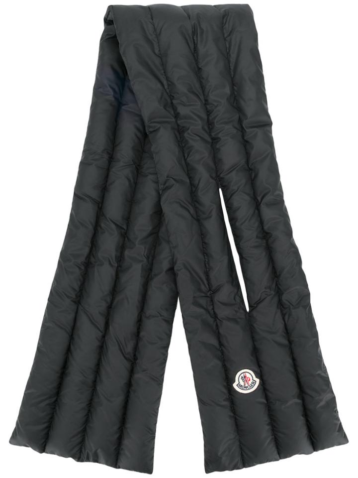 Moncler Padded Logo Scarf - Black