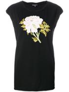 Ann Demeulemeester Embroidered Peony T-shirt - Black