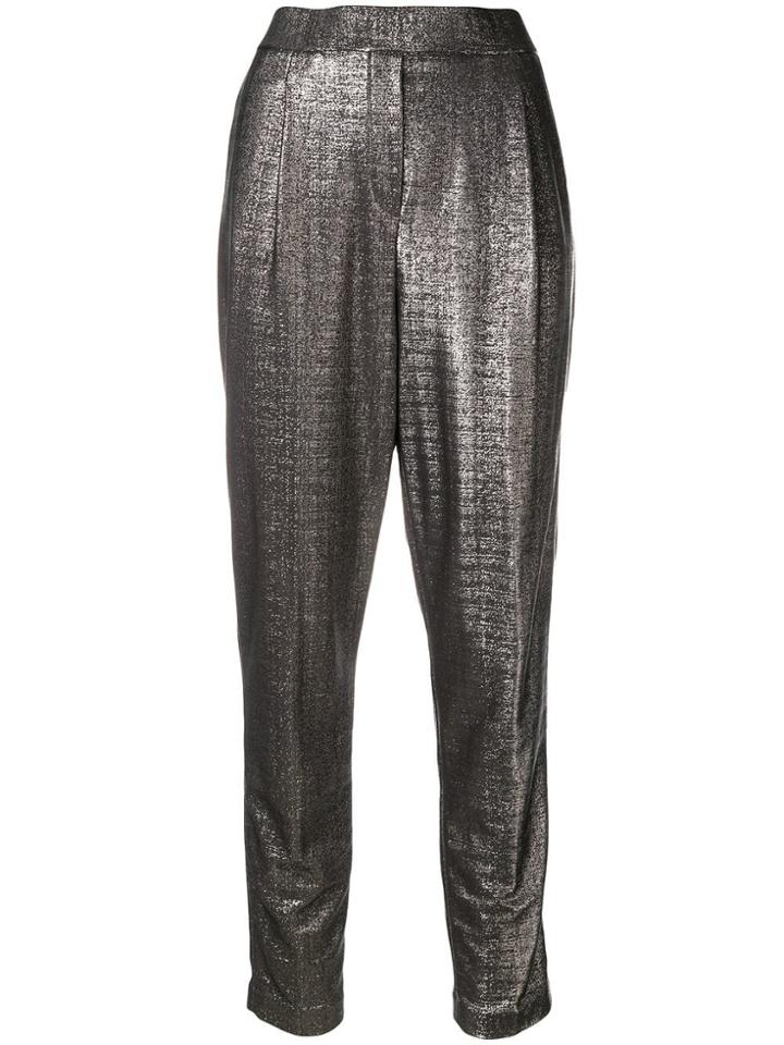 Fabiana Filippi High-waisted Cropped Trousers - Metallic