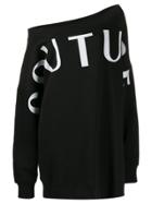 Versace Jeans Couture Off-shoulder Sweater Dress - Black
