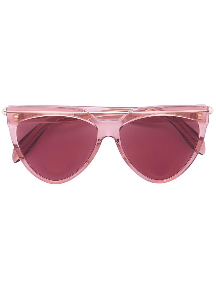 Alexander Mcqueen Eyewear Piercing Shield Sunglasses - Pink & Purple