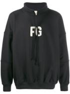 Fear Of God 'fg' Embroidered Hoodie - Black