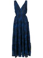 Proenza Schouler V-neck Long Dress - Blue