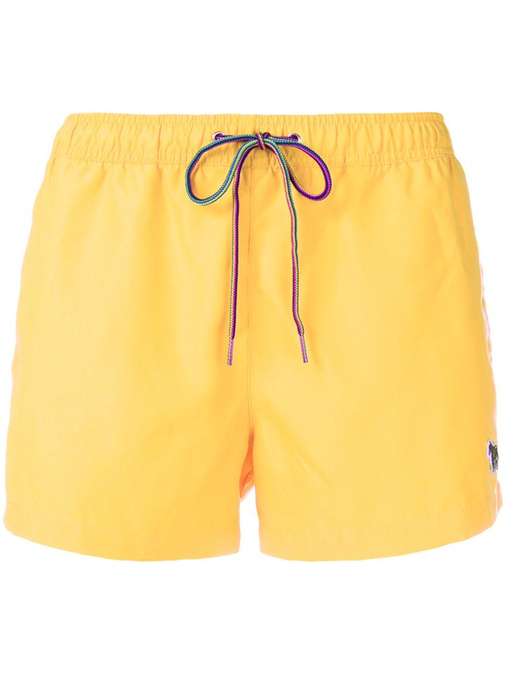 Paul Smith Zebra Logo Swim Shorts - Yellow & Orange