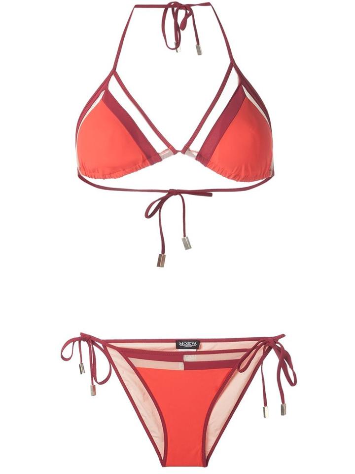Moeva 'syren' Bikini, Women's, Size: Large, Red, Polyamide/spandex/elastane