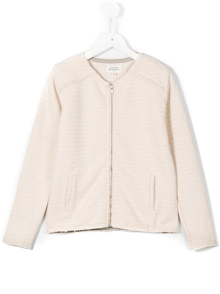 Hartford Kids Metallic Stripe Jacket, Girl's, Size: 12 Yrs, Nude/neutrals