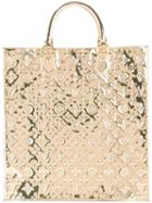 Louis Vuitton Pre-owned Sac Plat Monogram Mirrored Tote Bag - Gold