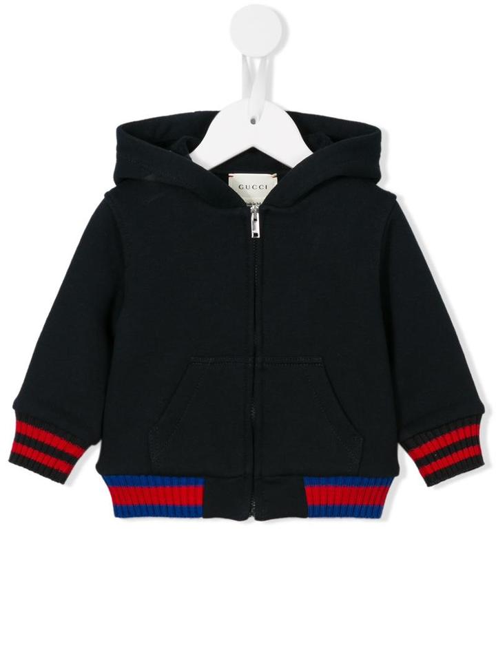 Gucci Kids - Web Hoodie - Kids - Cotton - 24-36 Mth, Blue