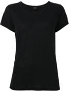 A.p.c. Scoop Neck T-shirt, Women's, Size: M, Black, Linen/flax/viscose