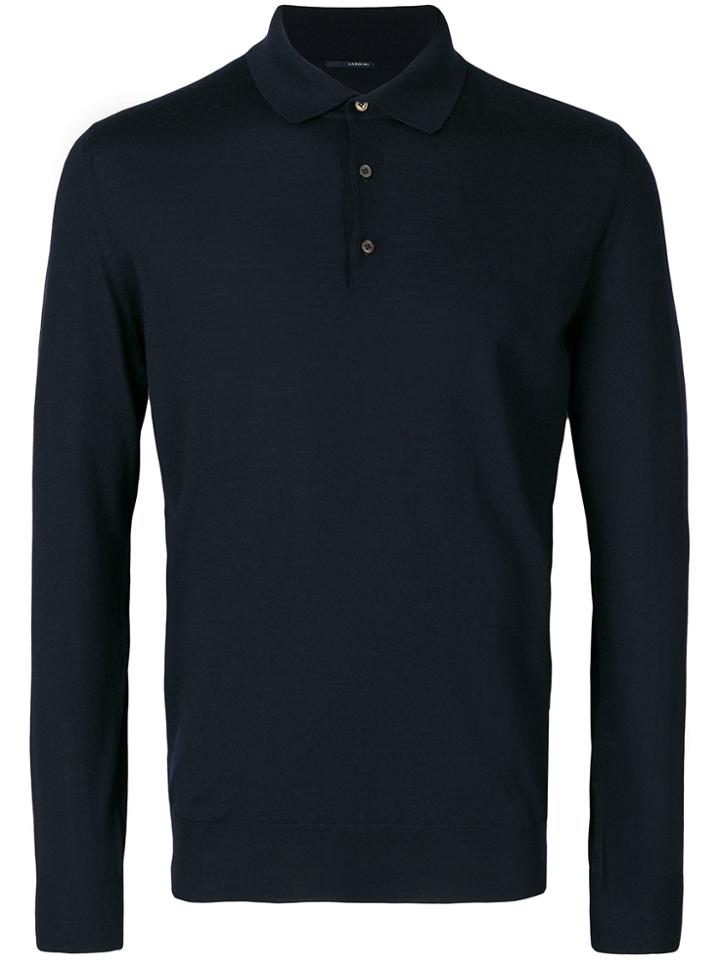 Lardini Polo Collar Jumper - Blue