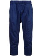 Casey Casey Cropped Crumpled Trousers - Blue