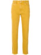 Isabel Marant Étoile - Cropped Jeans - Women - Cotton - 38, Yellow/orange, Cotton