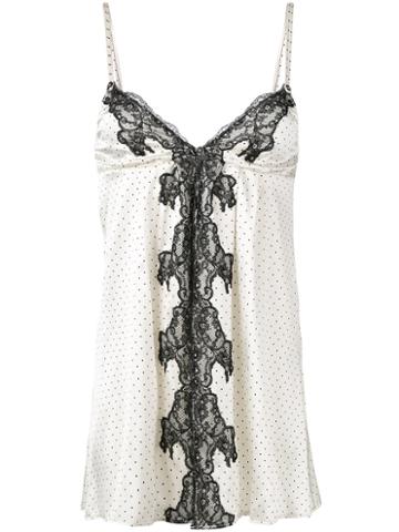 Chantal Thomass - Polka Dots Camisole - Women - Silk/polyamide/spandex/elastane - S, Nude/neutrals, Silk/polyamide/spandex/elastane