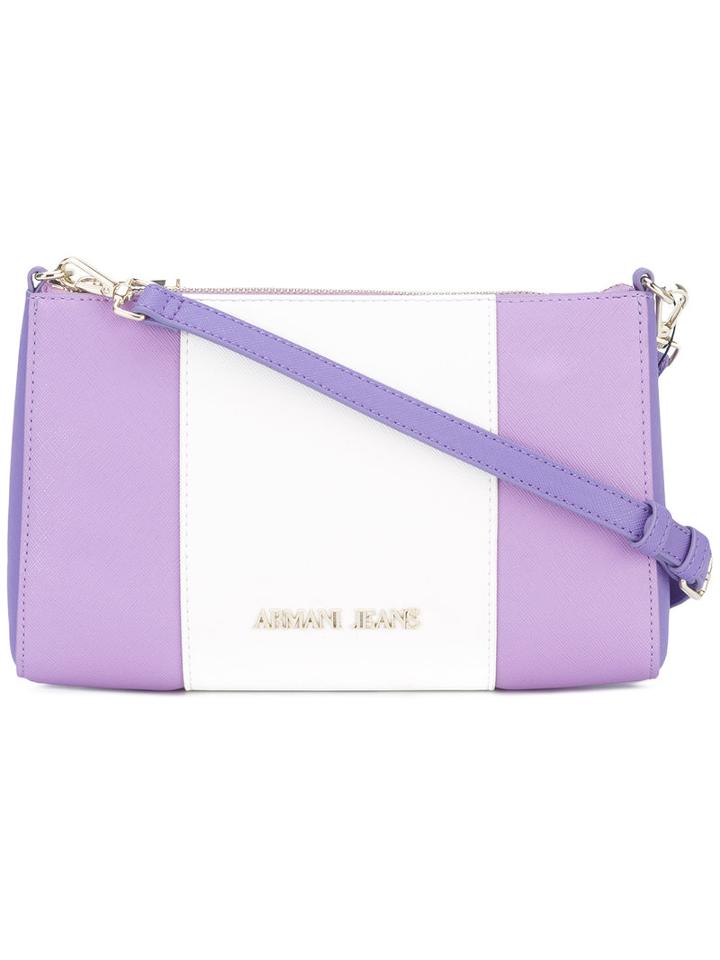 Armani Jeans - Foldover Crossbody Bag - Women - Cotton/polyester/pvc - One Size, Pink/purple, Cotton/polyester/pvc
