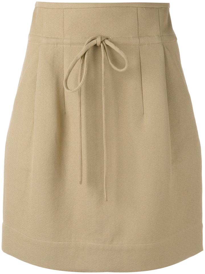 Iro - Lace-up Skirt - Women - Cotton/polyamide - 36, Nude/neutrals, Cotton/polyamide