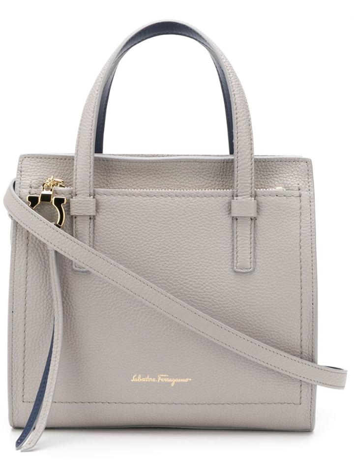 Salvatore Ferragamo Extra Small Amy Shopping Tote - Grey