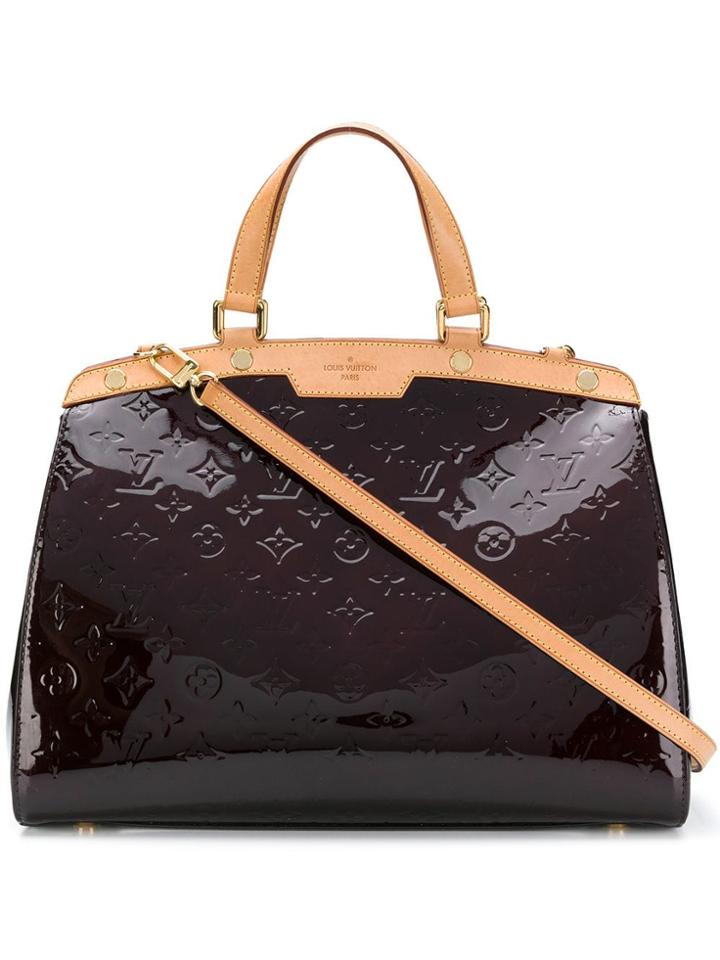Louis Vuitton Vintage Amarante Monogram Vernis Brea Gm Bag - Red