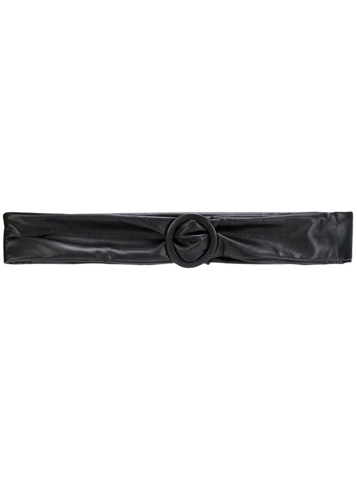 Mm6 Maison Margiela Round Buckle Belt - Black