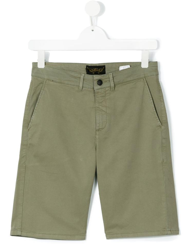 Finger In The Nose - Chino Shorts - Kids - Cotton/spandex/elastane - 16 Yrs, Green