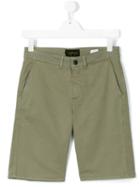 Finger In The Nose - Chino Shorts - Kids - Cotton/spandex/elastane - 16 Yrs, Green