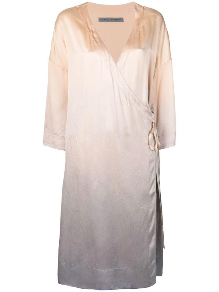 Raquel Allegra Tie-dye Charmeuse Dress - Neutrals