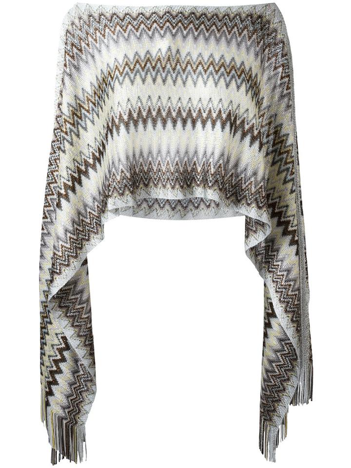 M Missoni Draped Knitted Poncho, Women's, Viscose/polyester/polyamide