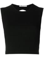 T By Alexander Wang Compact Ribbed Cut-out Vest - Black