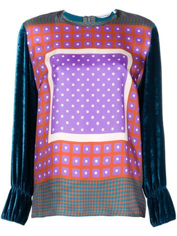 Le Sarte Pettegole Velvet Blouse - Green