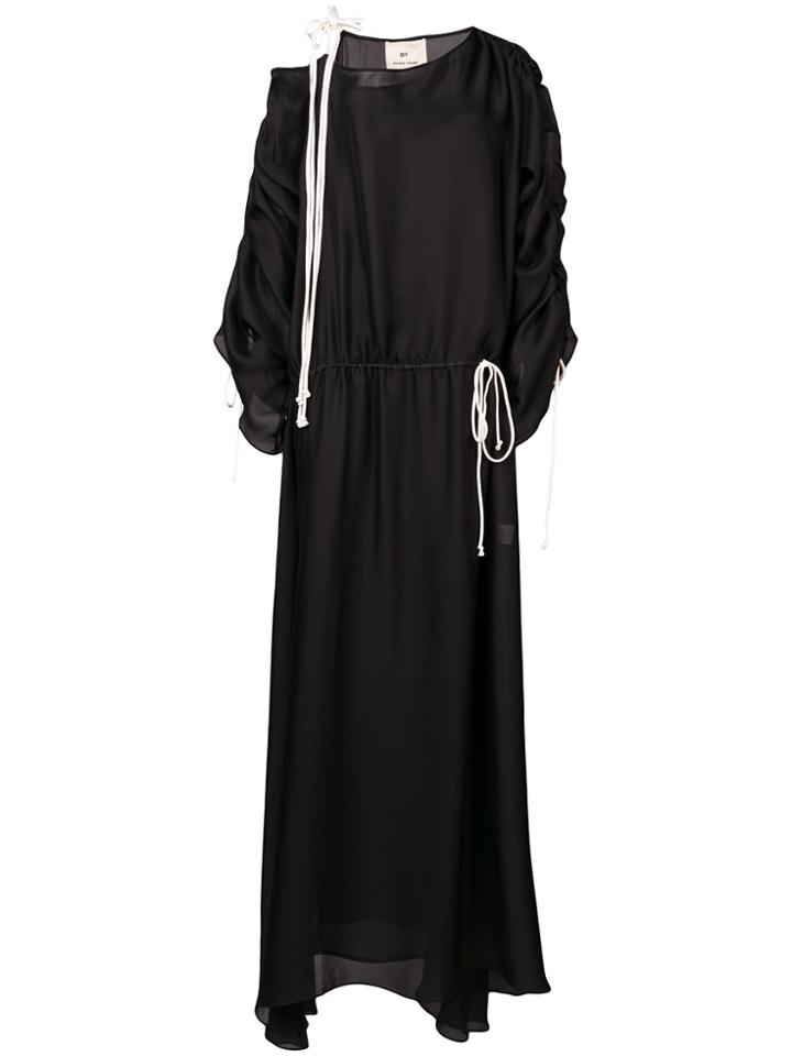 By. Bonnie Young Flared Asymmetric Maxi Dress - Black