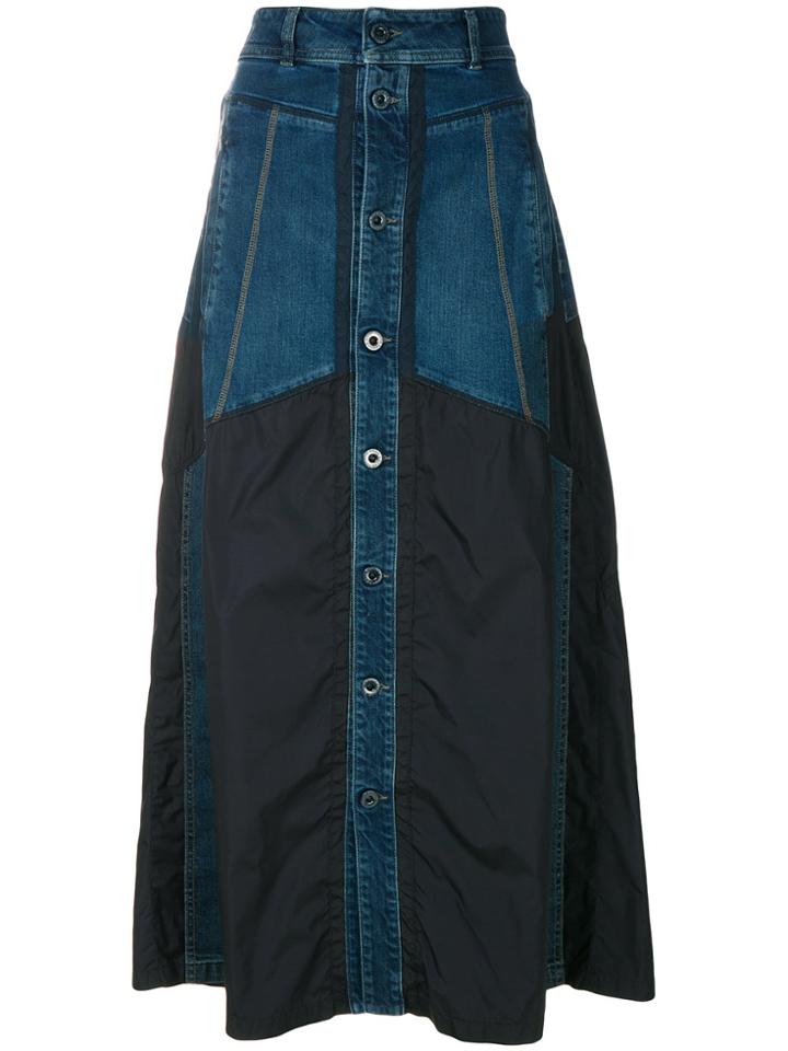 Diesel Black Gold High-waisted Denim Skirt - Blue