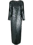 William Vintage Long Sleeved Sequin Gown - Grey
