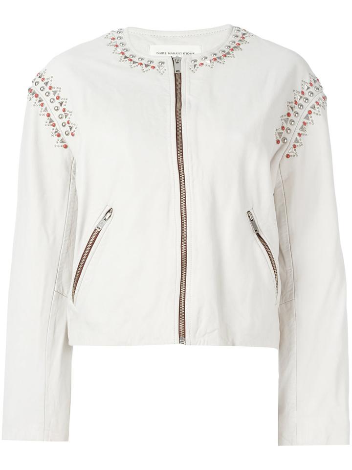 Isabel Marant Étoile Buddy Jacket, Women's, Size: 38, White, Leather/polyester