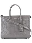 Saint Laurent - Tag Detail Tote Bag - Women - Leather - One Size, Women's, Grey, Leather