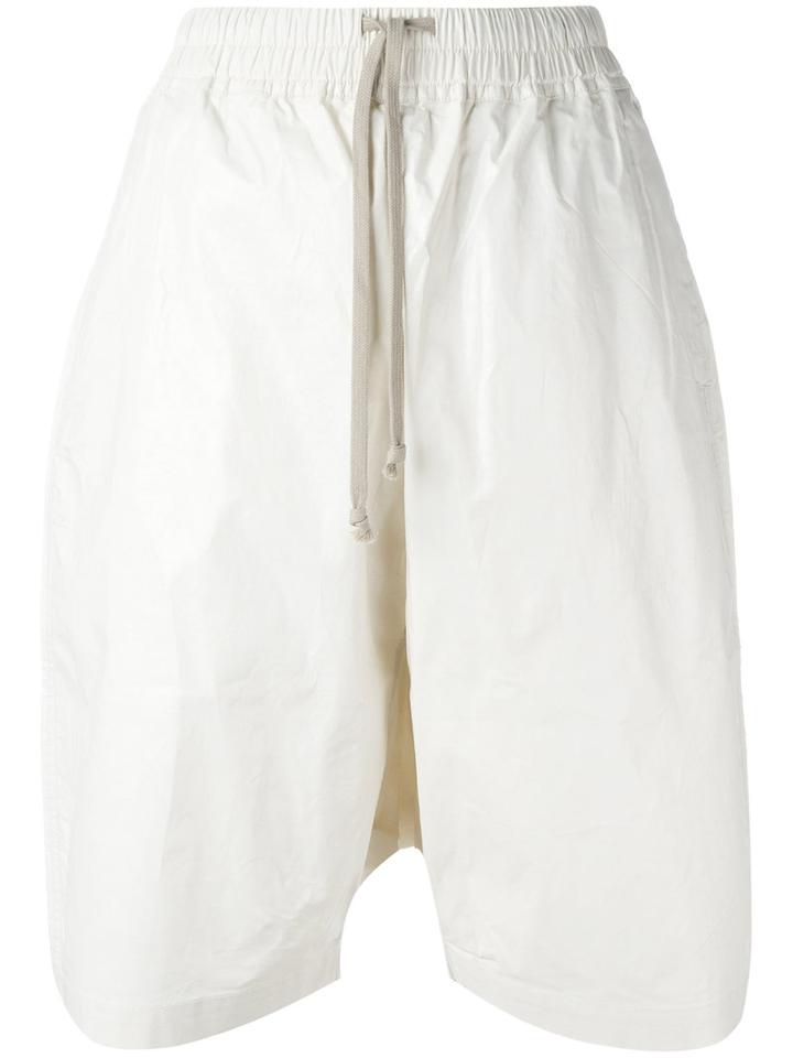 Rick Owens Drkshdw Knee Length Shorts, Women's, Size: Small, White, Cotton