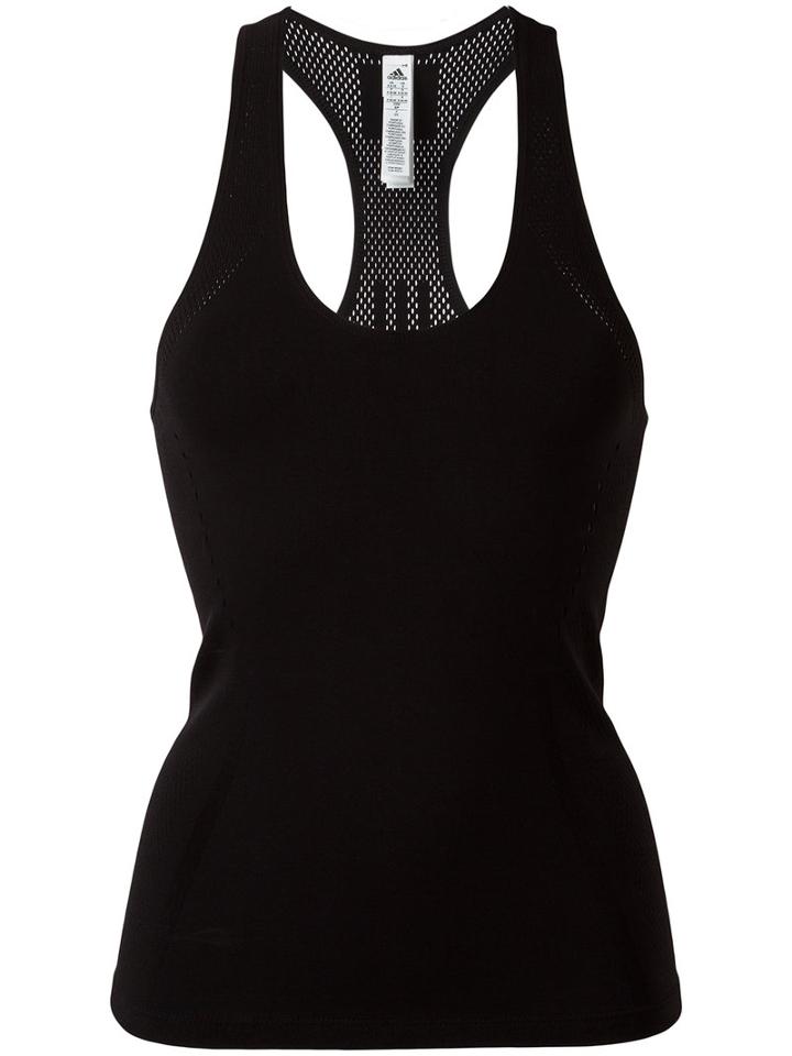 Adidas Warp Knit Tank Top, Women's, Size: 42, Black, Polyamide/spandex/elastane
